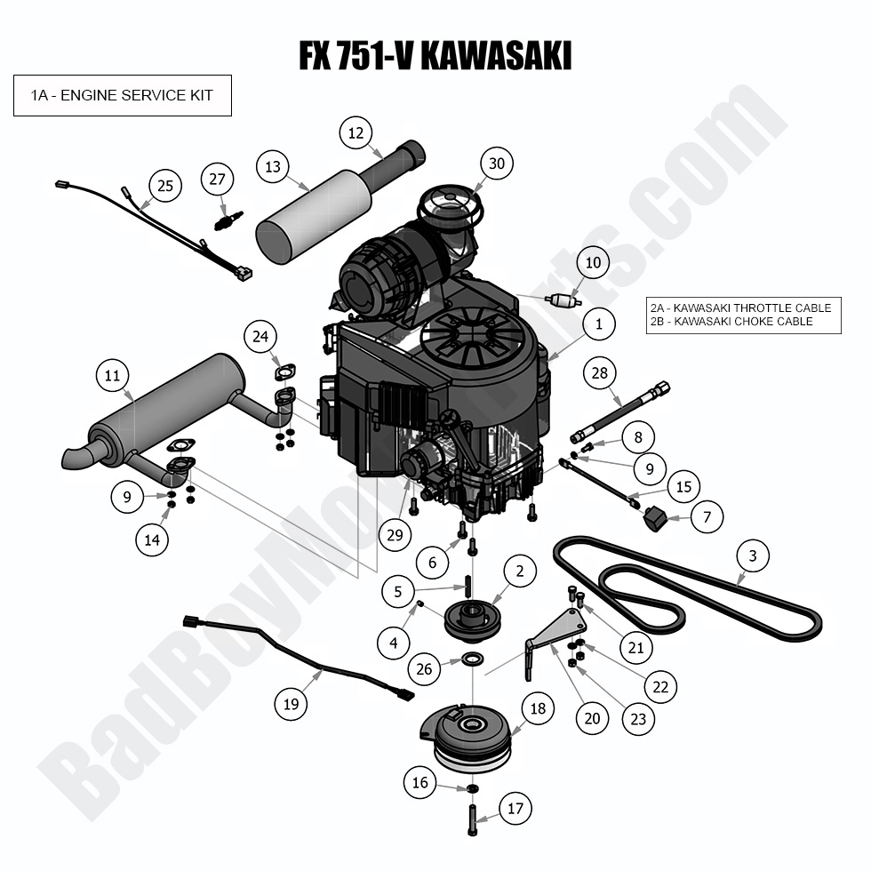 1787 - Bad Boy Mower Parts Lookup > 2018 > Outlaw & Outlaw Extreme > Engine - Kawasaki FX751